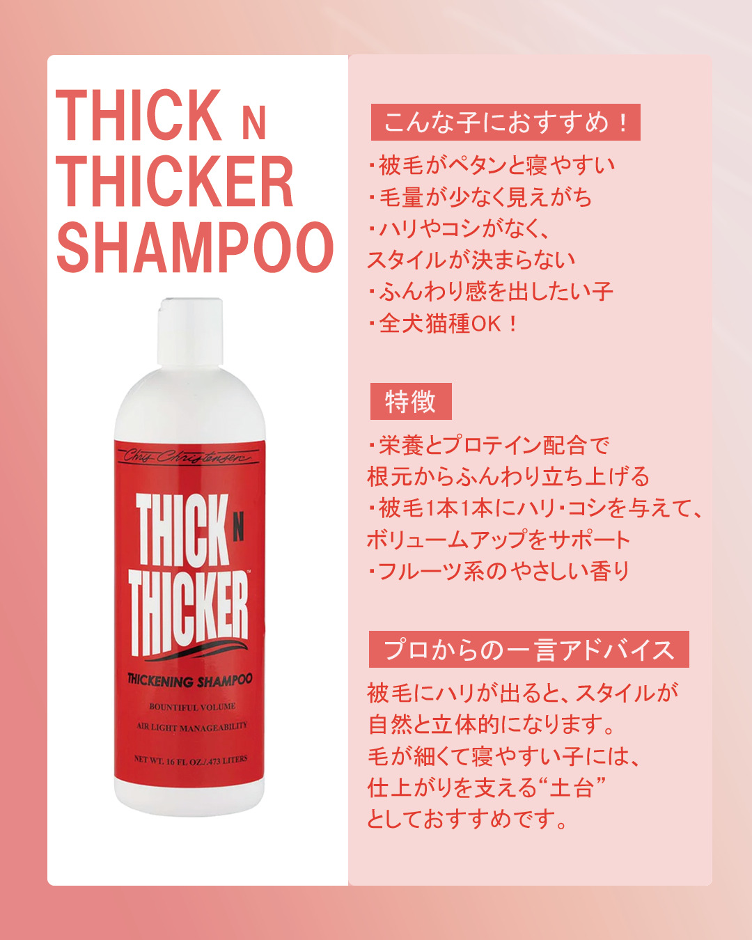 THICK N THICKER シャンプー（シックンシッカー）